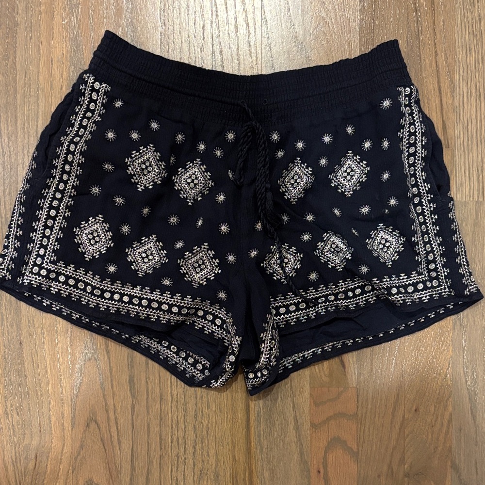 J. Crew Black Embroidered Women's Shorts